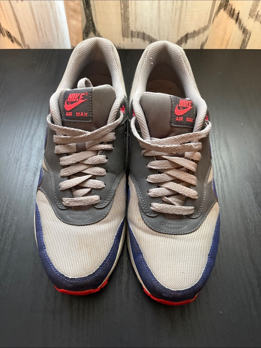 Nike Air Max Men's Sneakers in Gray, Navy & Red